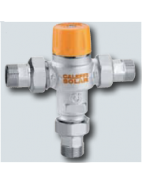 1" Anti-scald adjustable thermostatic mixing valve, with check valves and strainers 35-55°C